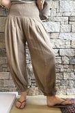 Annie Cushion Cotton Cuff Barrel Pant Honey Bronze